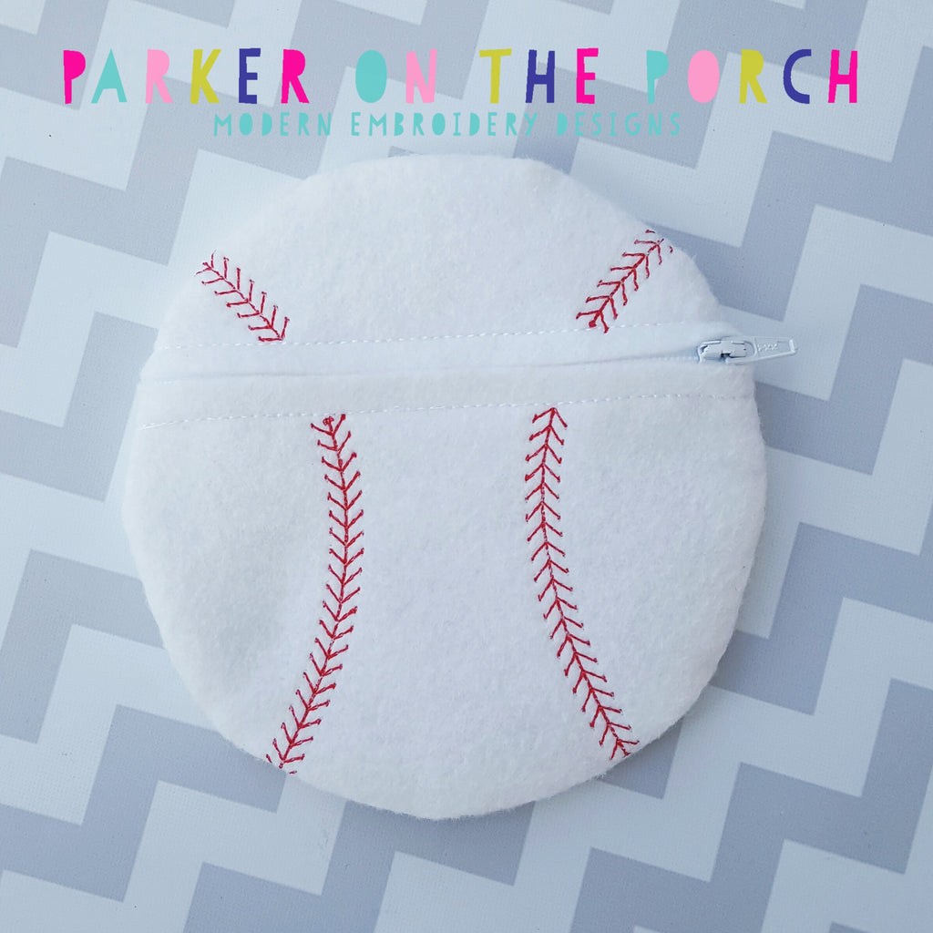 Digital Download - Baseball - Softball Zipper Bag - Parker on the Porch, LLC