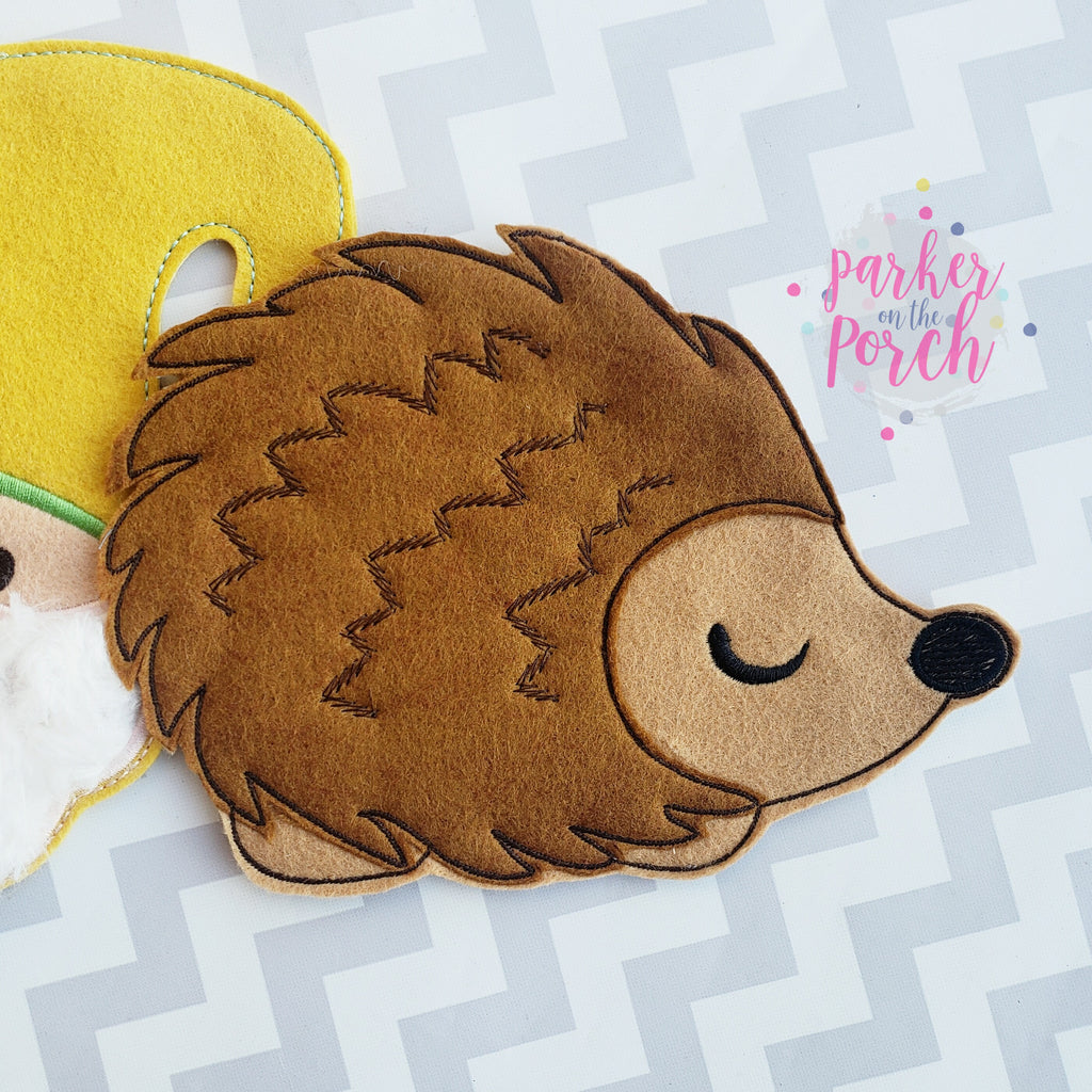 Digital Download- Hedgehog Banner - in the hoop machine embroidery ITH pattern