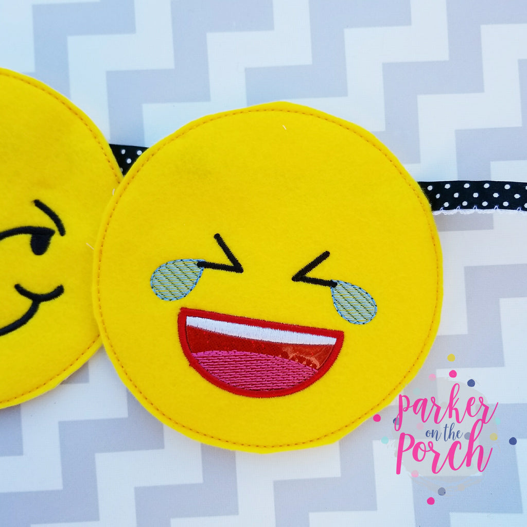 Digital Download- Emoji Banner set of 4 - in the hoop machine embroidery ITH pattern