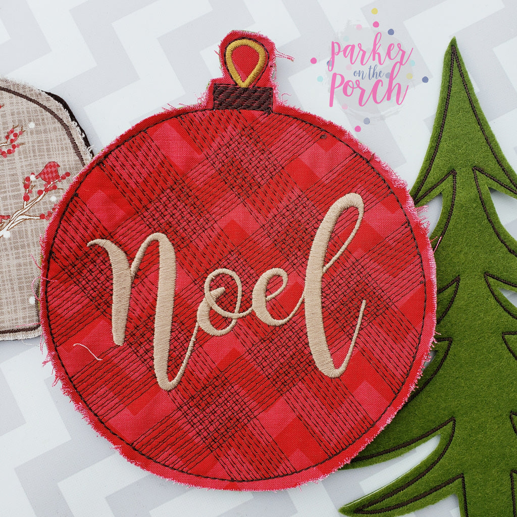 Digital Download- Plaid Ornament Banner - in the hoop machine embroidery ITH pattern