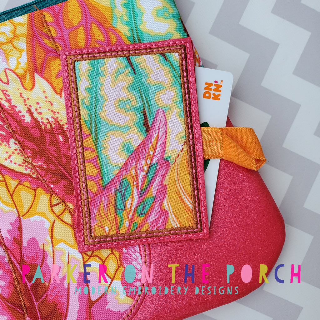 Digital Download- Applique Pocket Keeper Set of 6 - in the hoop machine embroidery ITH pattern