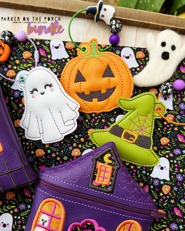 Clean Stitch Haunted House & Spooky Bag Tags! - Parker on the Porch