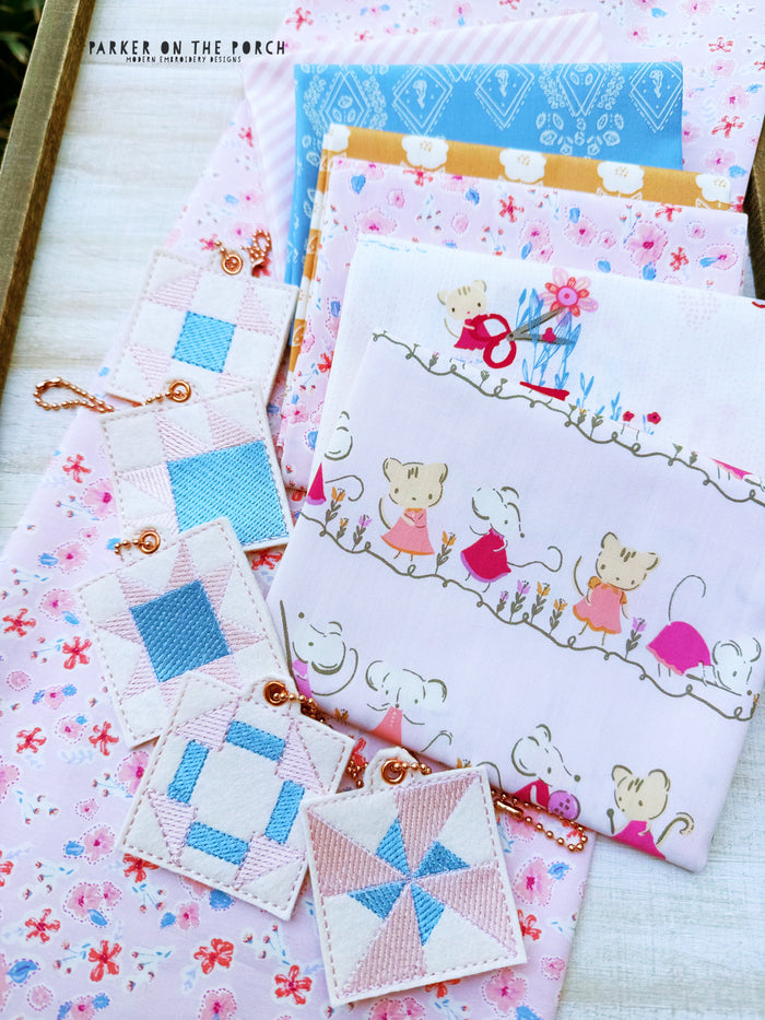 Fat Quarter Friday! Tails & Threads - Parker on the Porch