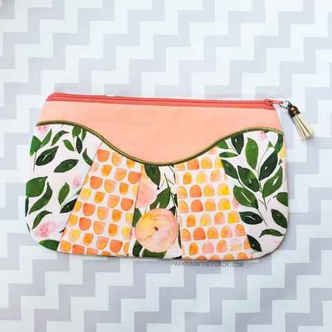 The Daybreak  Zipper Bag Video and Supply List - In the Hoop Zipper Bag - Parker on the Porch