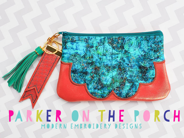 Seaside Zipper Bag and Waves Flag Fobs Supply List - Parker on the Porch