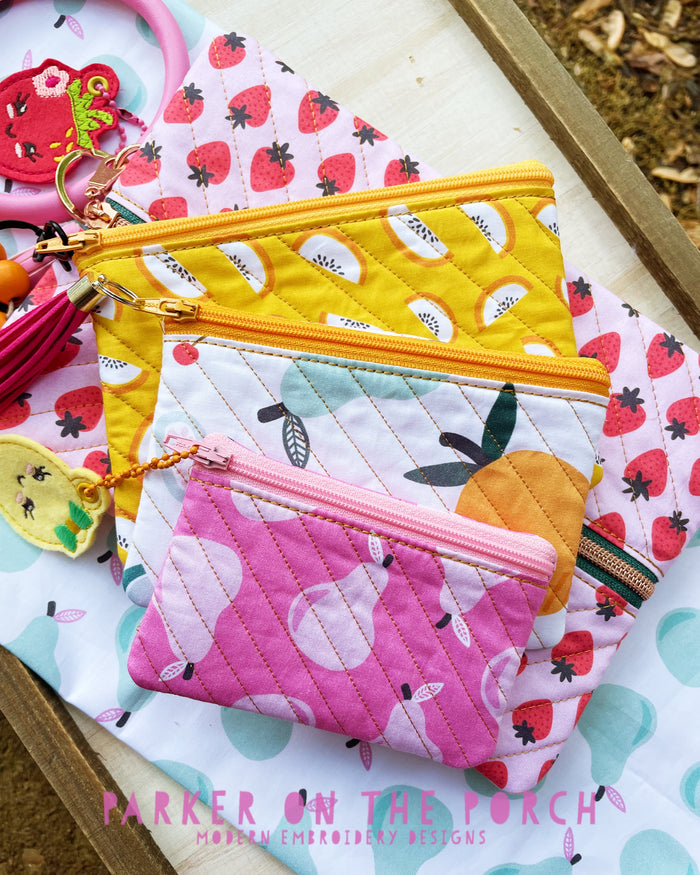 Quilted Center Zip & The Quilted Ditty Bag - Parker on the Porch