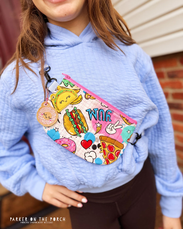 Quilted Crossbody Bag & NEW Applique Squad Charms - Parker on the Porch