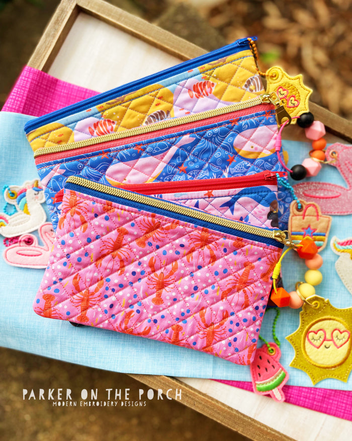 Quilted Top Zips and New Bag Tags! - Parker on the Porch