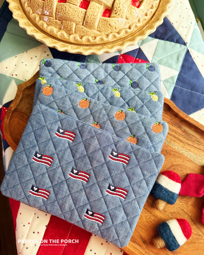 quilted placemat and mug rug