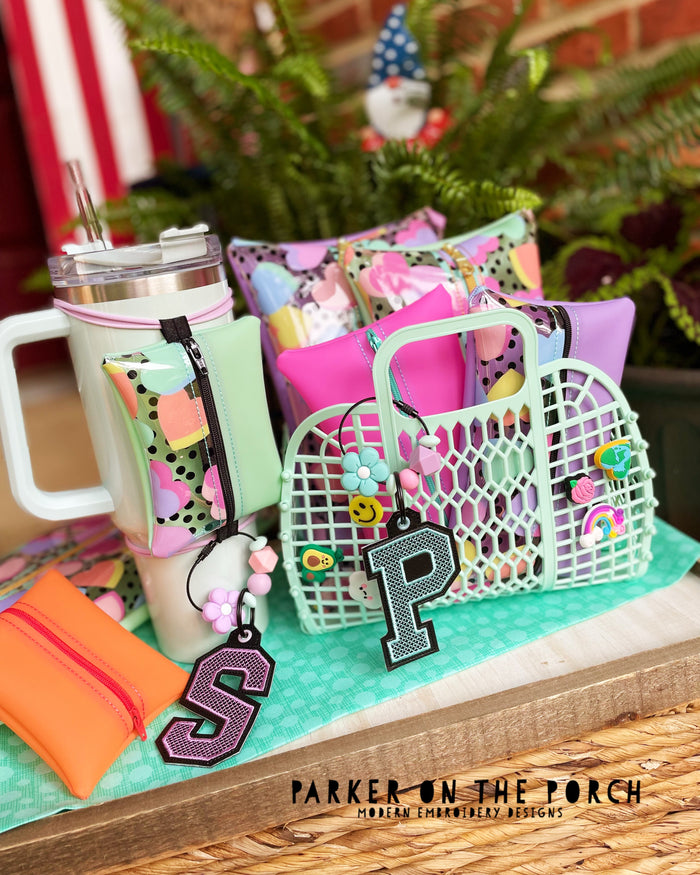 Clean Stitch Center Zip Bag & Squad Charms OH MY! - Parker on the Porch