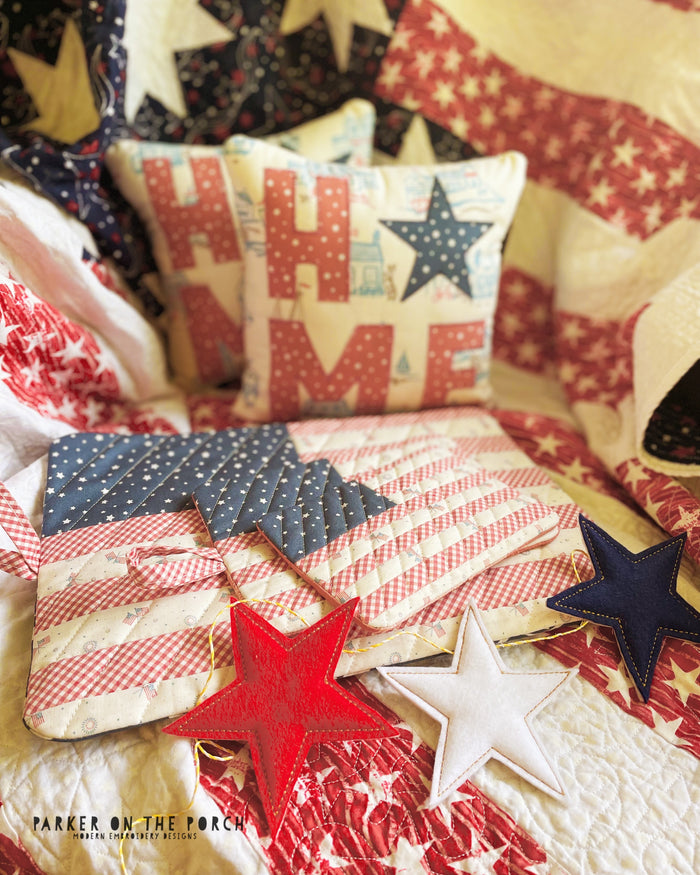 Flag Foundation Paper Piecing! - Parker on the Porch