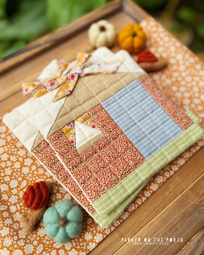 Fat Quarter Friday- Chicken Scratch & My Home Hot Pads - Parker on the Porch
