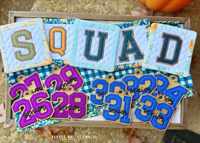 Squad Monograms for Everyone! New Senior Bag Tags - Parker on the Porch