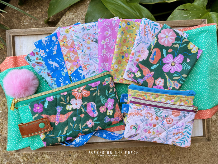Fat Quarter Friday- Songbird & Out and About Bag - Parker on the Porch