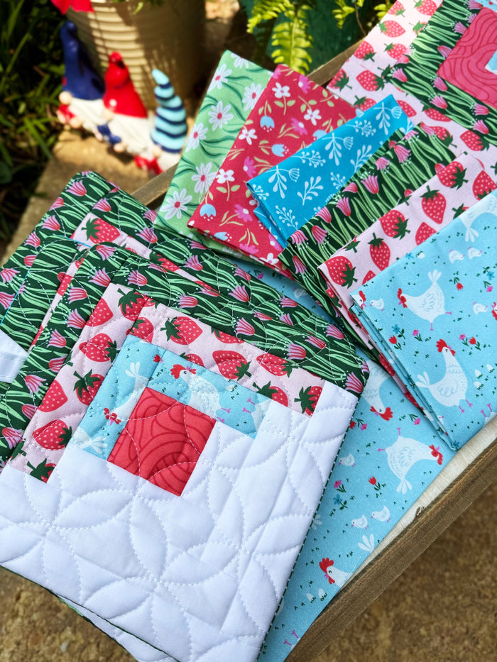 Fat Quarter Friday - Log Cabins & More - Parker on the Porch