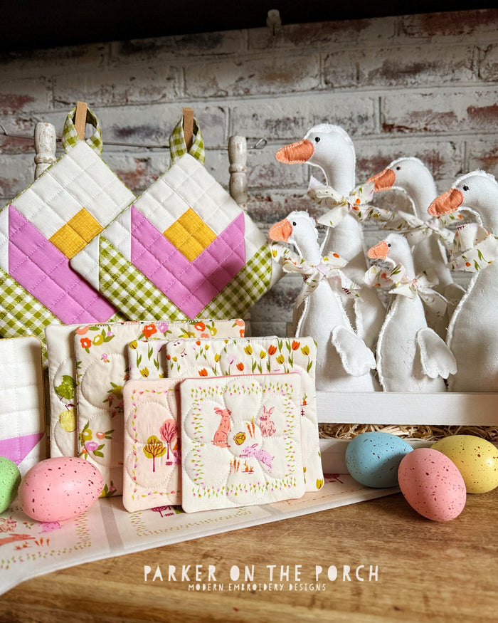 Silly Goose on the loose! Cottage Grove by AG Fabrics - Parker on the Porch