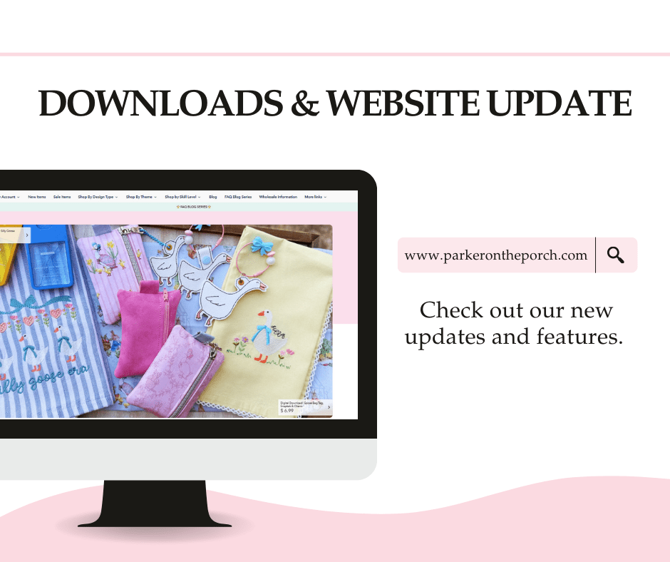 Website & Download Updates - Parker on the Porch