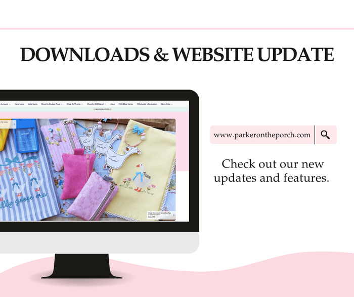 Website & Download Updates - Parker on the Porch