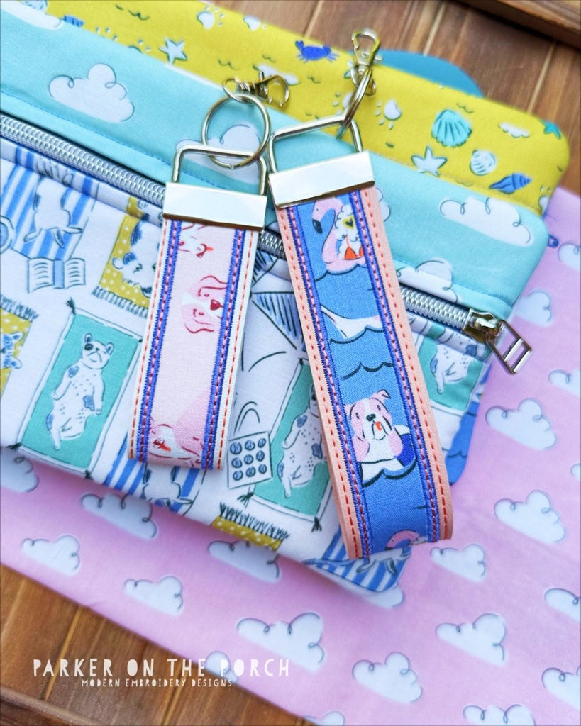 Applique Keyfob 2025 – Digital Embroidery Download - In the Hoop Embroidery Pattern – Digital Machine Embroidery File Parker on the Porch