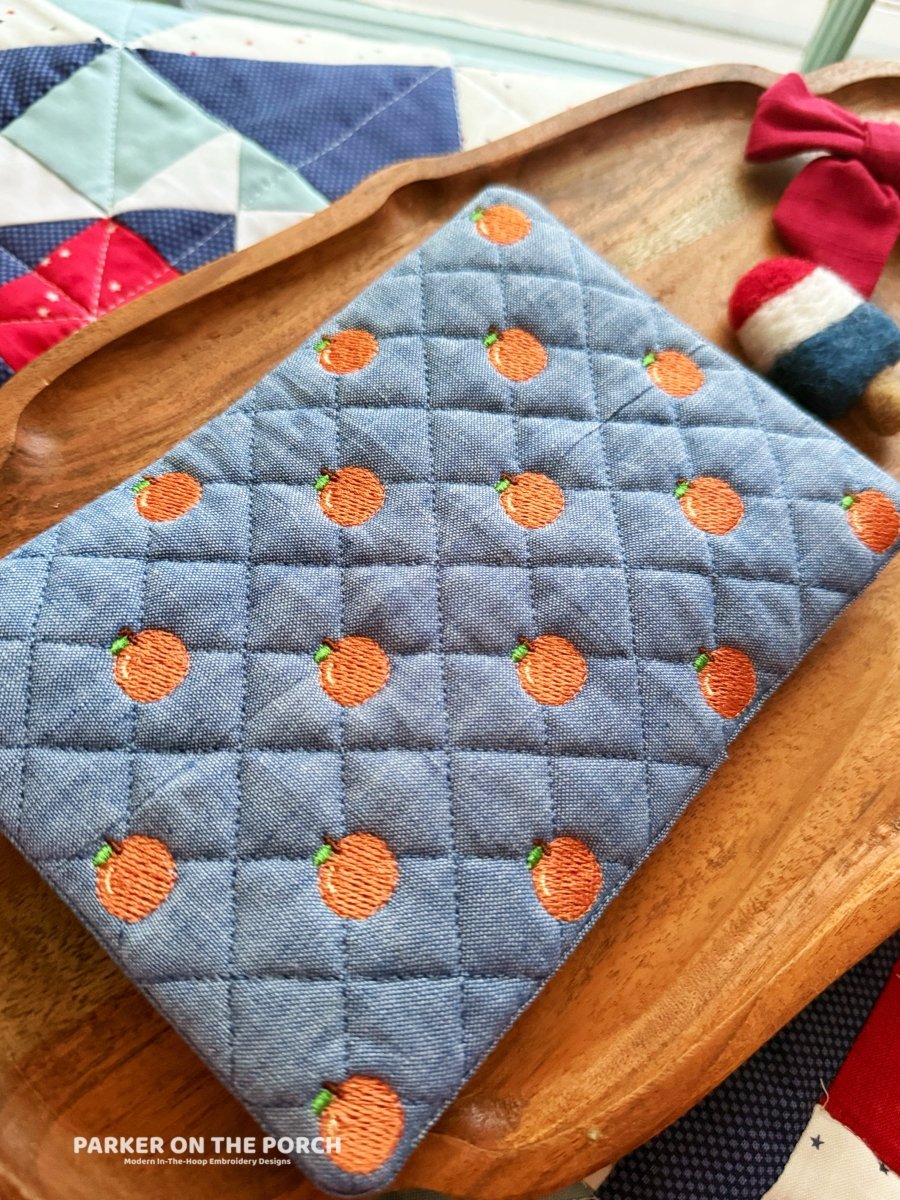 ヤ*キ様 Cording Embroidery Quilted Wrapped Quilted Oranges Mug Rug Embroidery Design | ITH Fruit Coaster