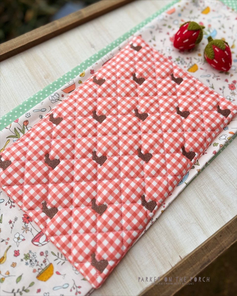 Quilted Bunny Placemat Embroidery Design | Easter In-the-Hoop Table Mat ...