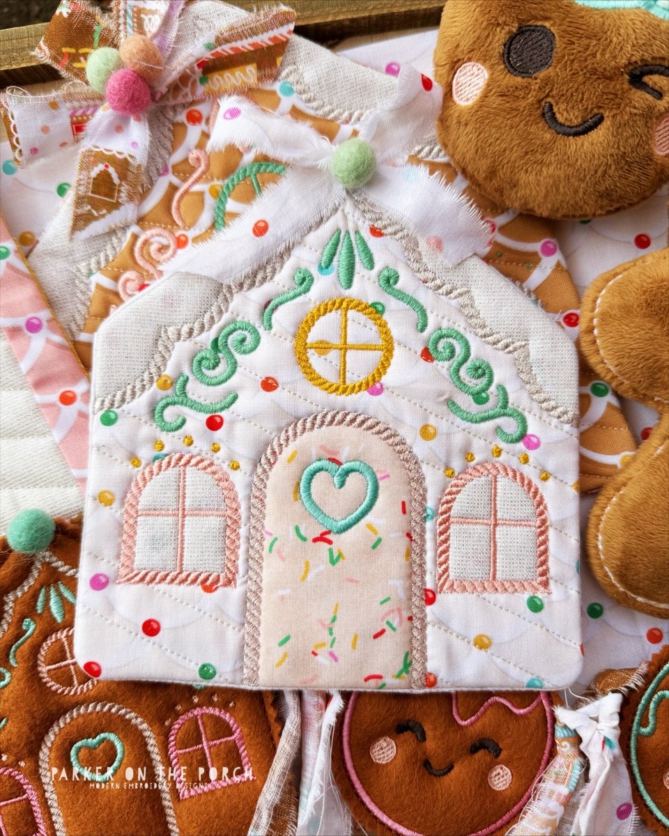 Digital Download - Gingerbread House Mug Rug & Hot Pad set – Parker on ...