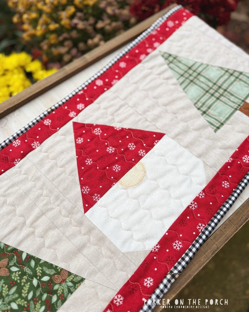 Gnome Quilt Block – Digital Embroidery Pattern Download - In the Hoop Embroidery Pattern – Digital Machine Embroidery File Parker on the Porch