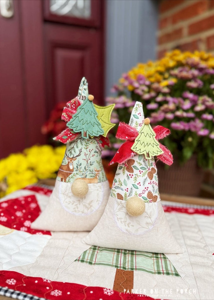 Gnome Shelf Sitter Stuffie – Digital Embroidery Pattern Download - In the Hoop Embroidery Pattern – Digital Machine Embroidery File Parker on the Porch