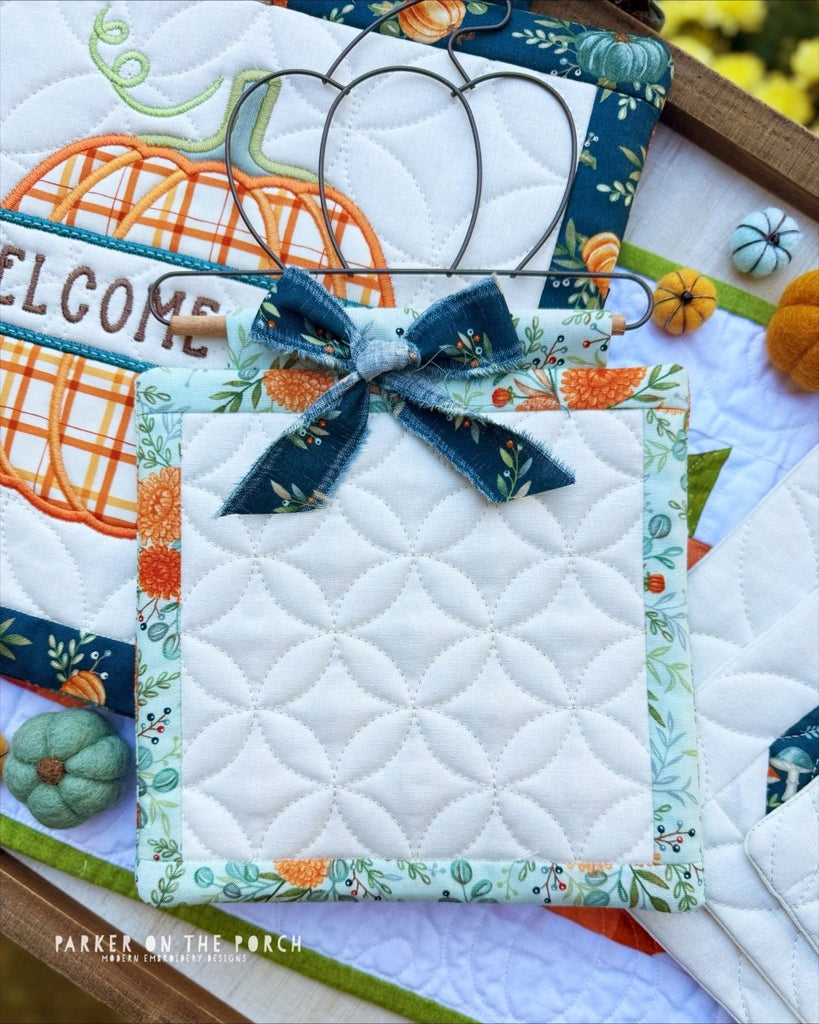 Plain Jane Mini Quilt - Orange Peel – Digital Embroidery Download - In the Hoop Embroidery Pattern – Digital Machine Embroidery File Parker on the Porch