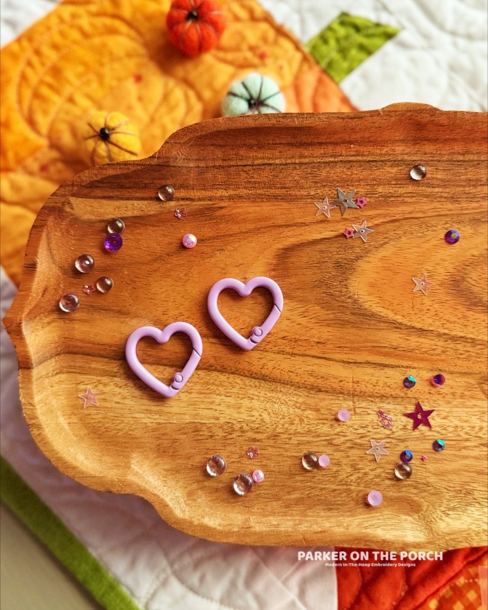 Heart Spring Ring Clasps – Set of 2 | Bag Tag Hardware – Parker on
