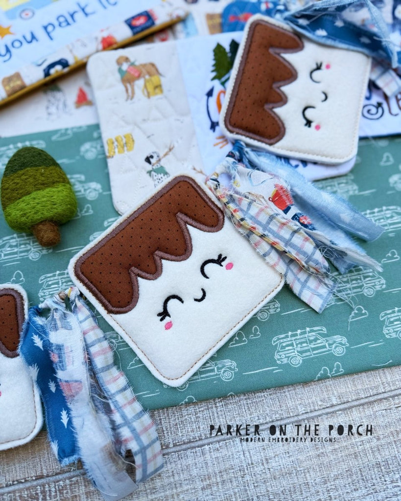Marshmallow Puff Banner - Digital Embroidery Pattern - In the Hoop Embroidery Pattern – Digital Machine Embroidery File Parker on the Porch