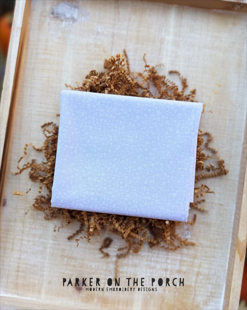 Fabric by the 1/2 Yard - Cloud Bedrock - Windham Fabrics - In the Hoop Embroidery Pattern – Digital Machine Embroidery File Parker on the Porch