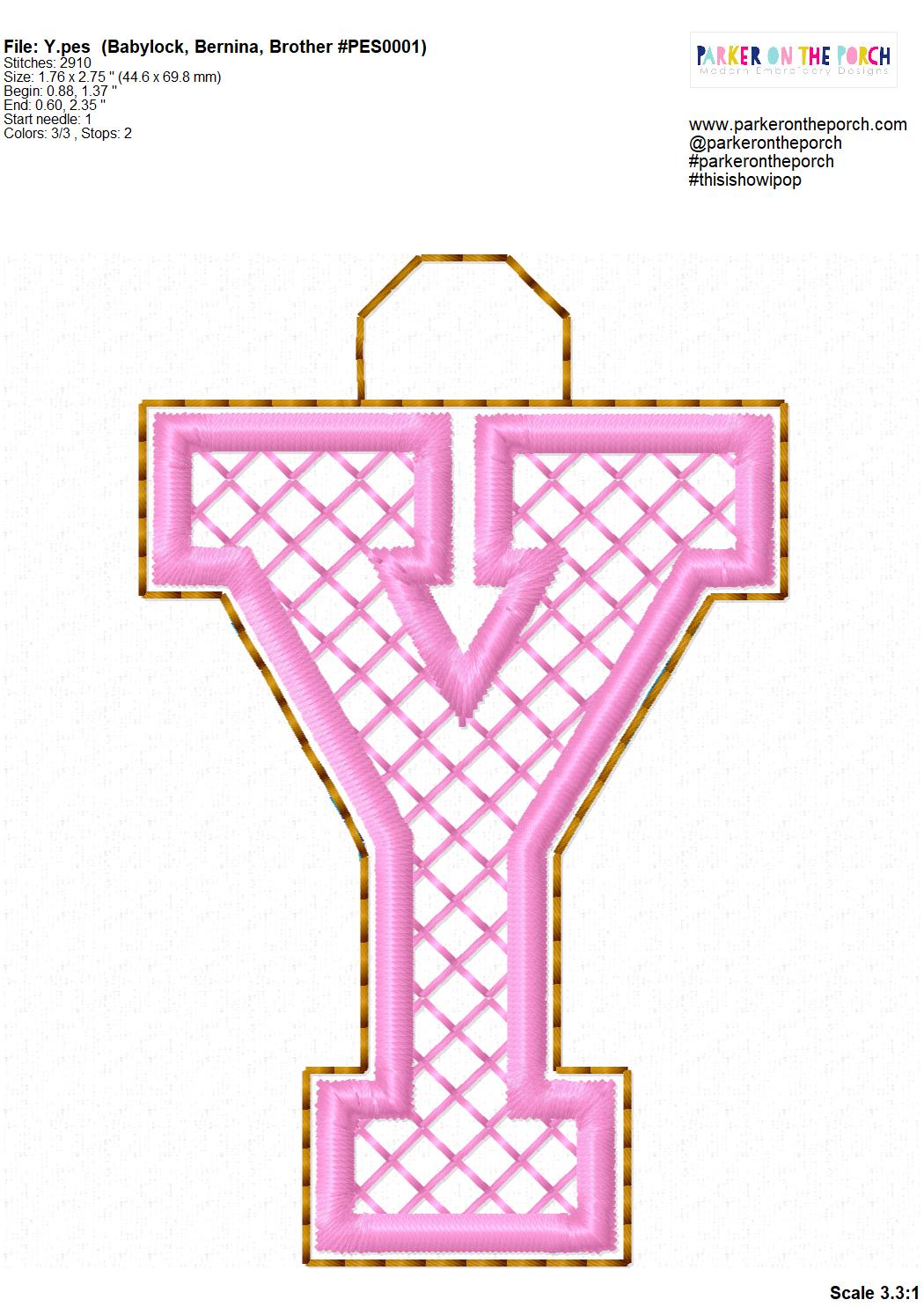 LV Drip v2 Embroidery Design 3 Sizes