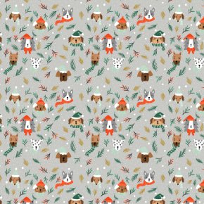 Fat Quarter Fabric Bundle (FULL COLLECTION) - Merry Pawmas - Cotton + Steel Fabrics - In the Hoop Embroidery Pattern – Digital Machine Embroidery File Parker on the Porch