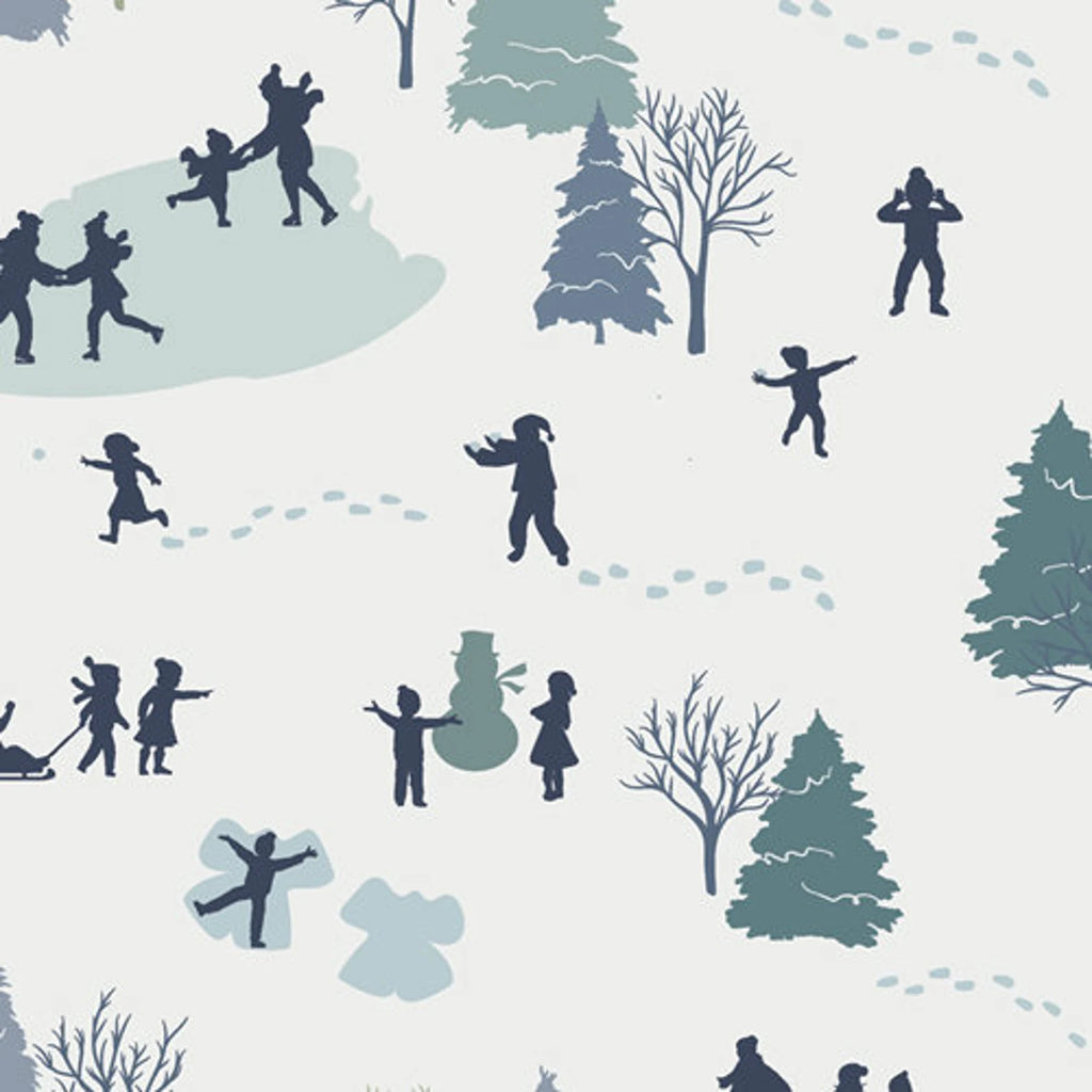 Fat Quarter Fabric Bundle - Snowday - Art Gallery Fabrics - In the Hoop Embroidery Pattern – Digital Machine Embroidery File Parker on the Porch