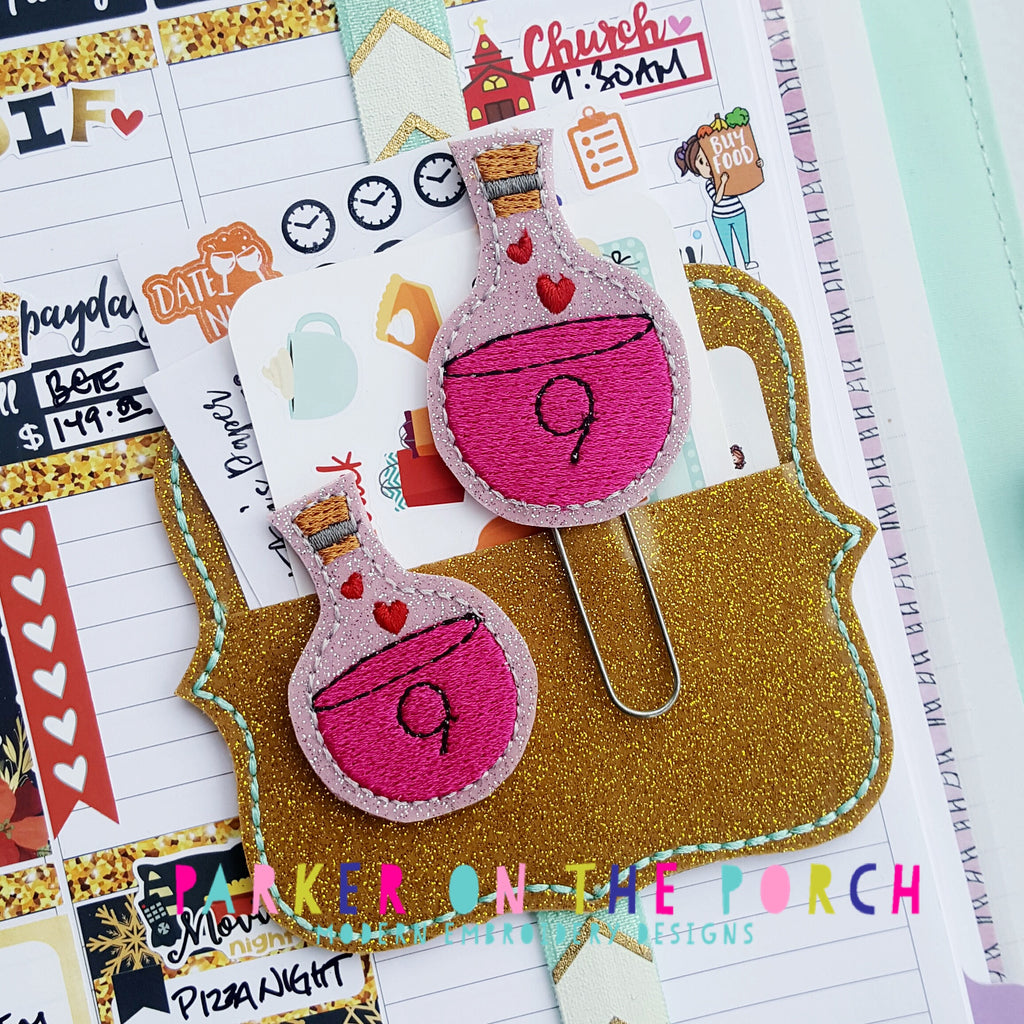 Digital Download- Love Potion Feltie & Planner Clip Design - Parker on the Porch