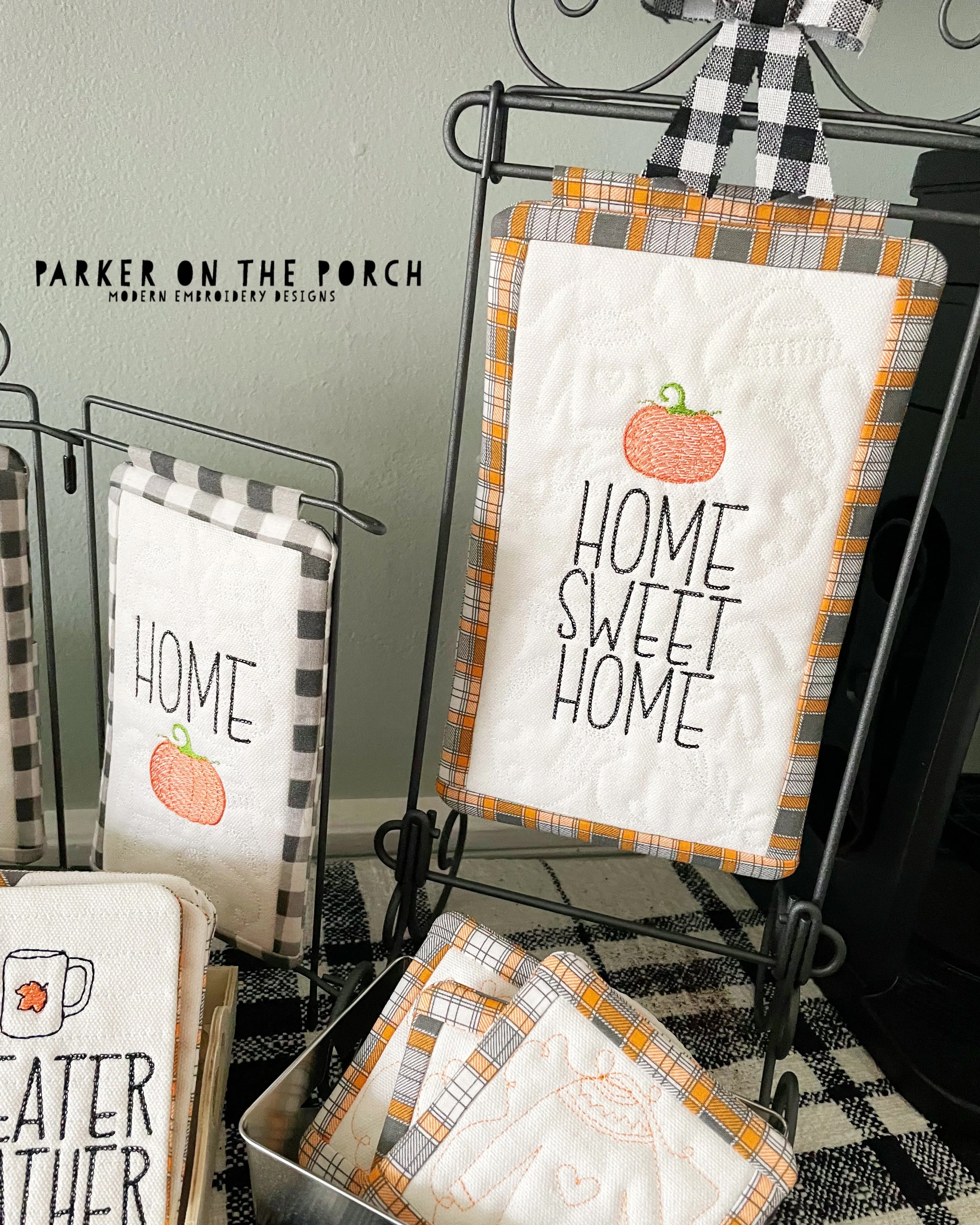 Digital Download - Home Sweet Home Collection- Mini Quilt - ITH- In the  Hoop – Parker on the Porch