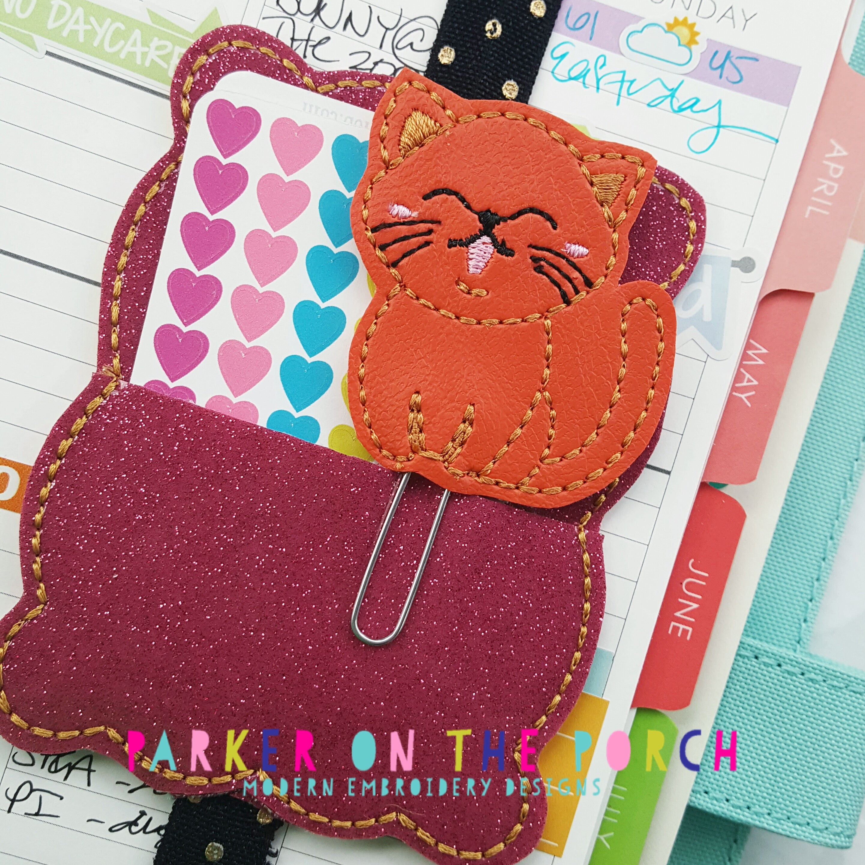 Digital Download- Kitty Cat Feltie & Planner Clip Design – Parker on the  Porch