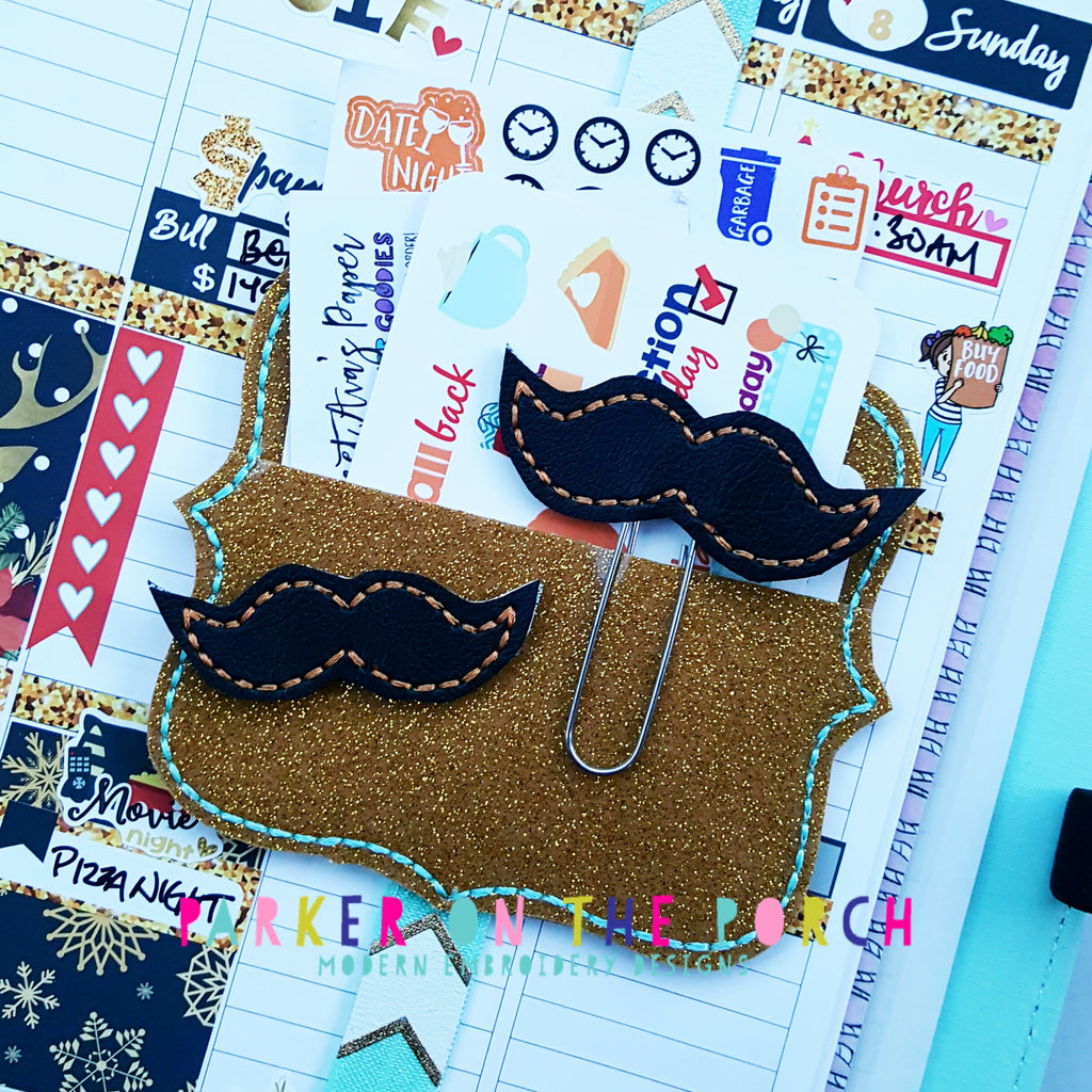 Digital Download - Mustache Planner Clip & Feltie Set - Parker on the Porch