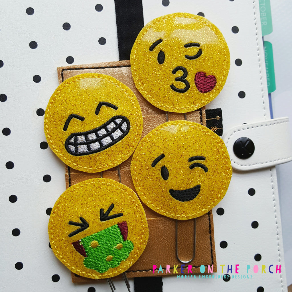 Digital Download- Emoji 2.0 Planner Clip Set Of 4 - Parker on the Porch