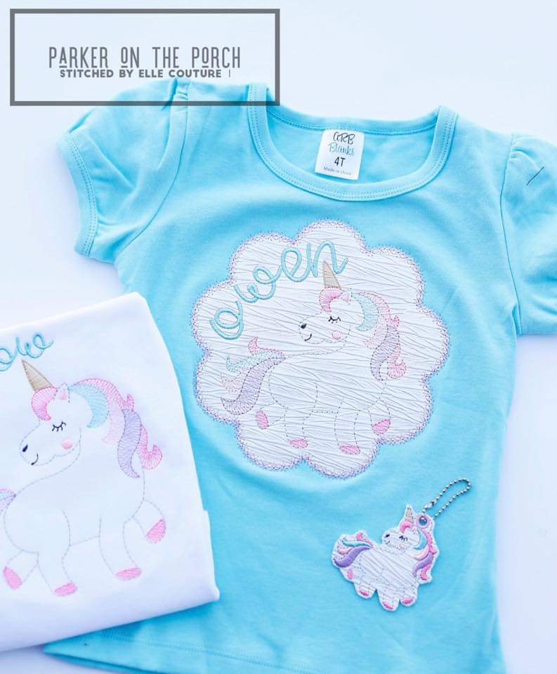 Digital Download- Unicorn 2.0 Sketch - Embroidery Fill - in the hoop machine embroidery ITH pattern