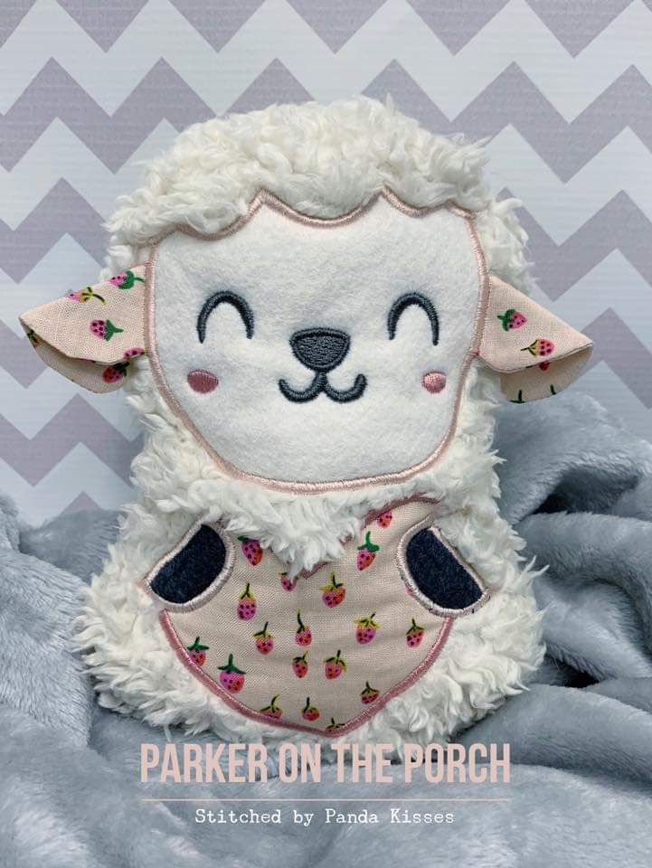 Digital Download - Lamb Stuffie - in the hoop machine embroidery ITH pattern