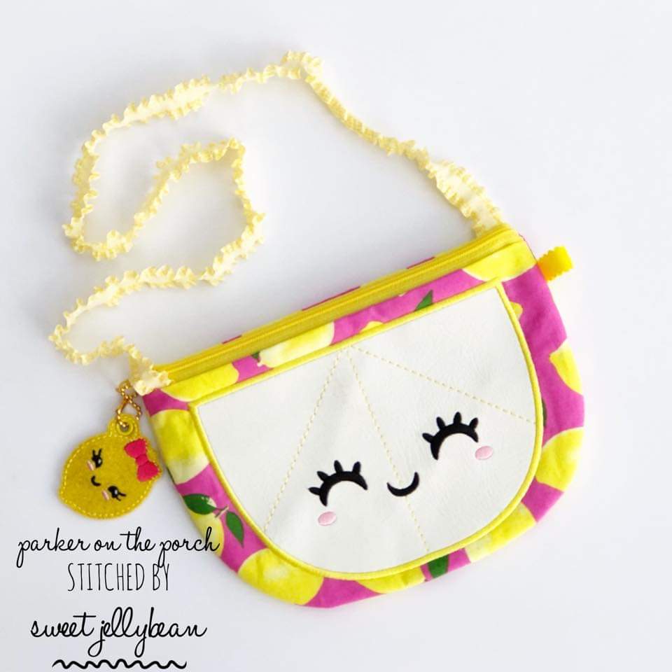 Digital Download - Watermelon and Citrus Top Zip Bag Set - in the hoop machine embroidery ITH pattern