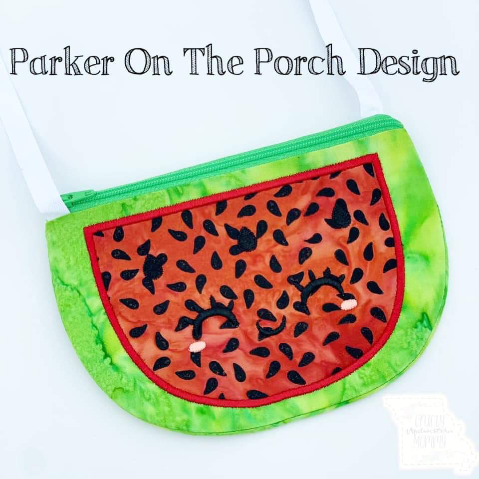 Digital Download - Watermelon and Citrus Top Zip Bag Set - in the hoop machine embroidery ITH pattern