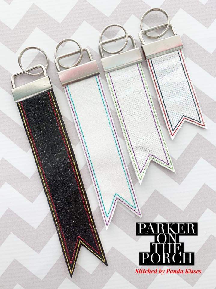 Digital Download- Keyfob Flag Fobs - in the hoop machine embroidery ITH pattern