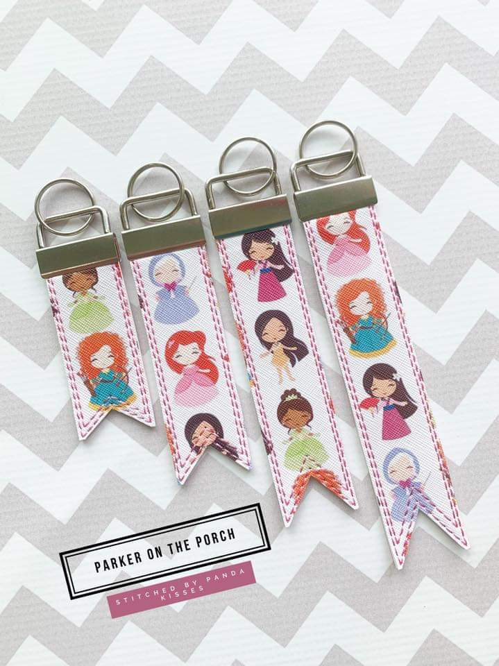 Digital Download- Keyfob Flag Fobs - in the hoop machine embroidery ITH pattern