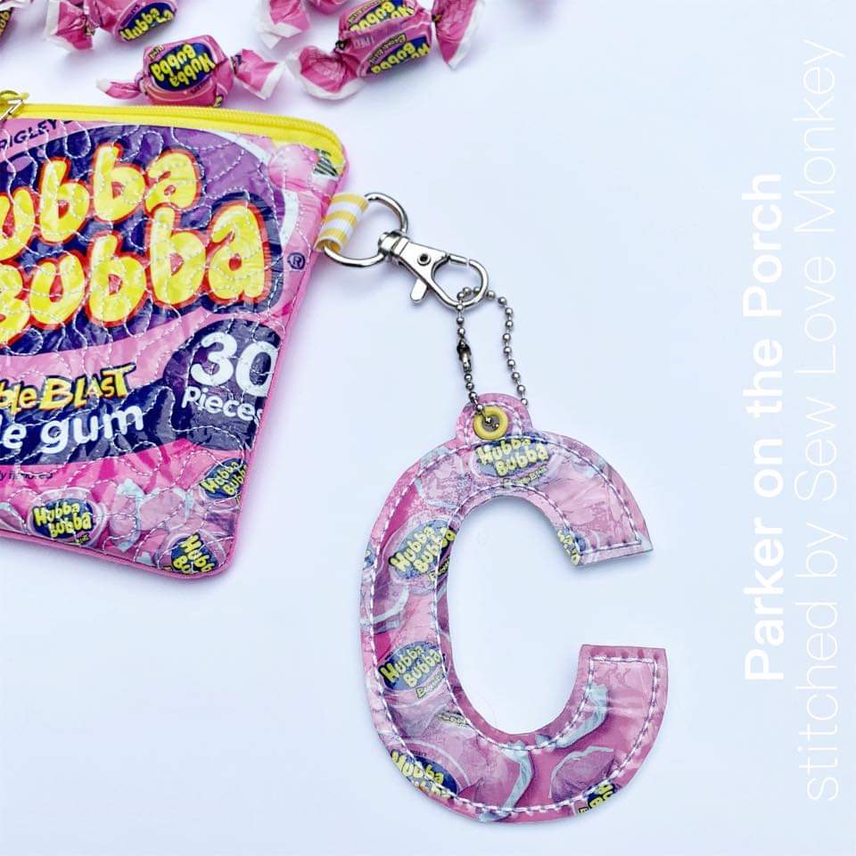 Digital Download - Alpha Monogram XL Charms - in the hoop machine embroidery ITH pattern