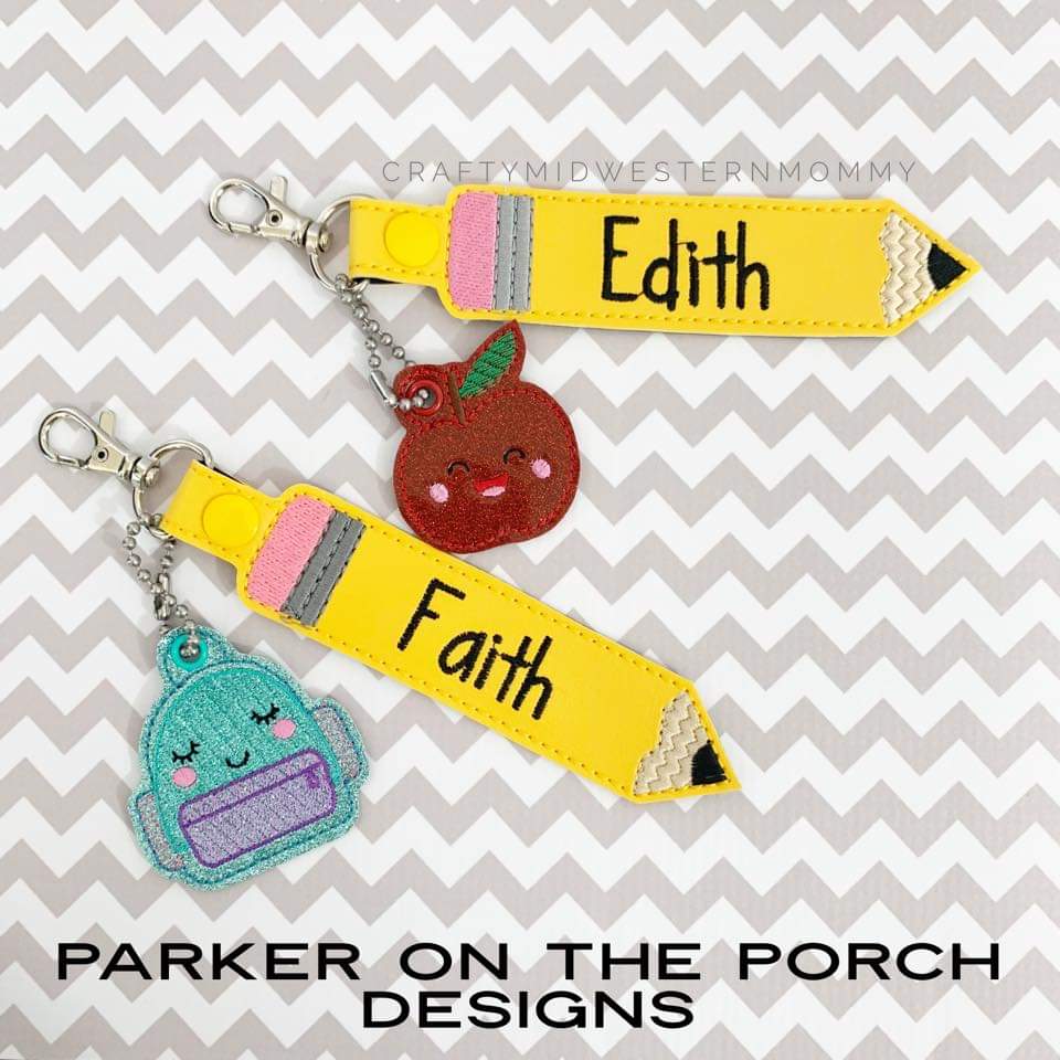 Digital Download - School Charms - Set 1 - in the hoop machine embroidery ITH pattern