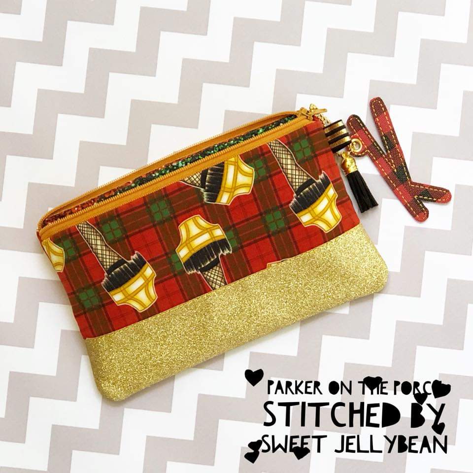 Digital Download - The Horizon Zipper Bag - in the hoop machine embroidery ITH pattern