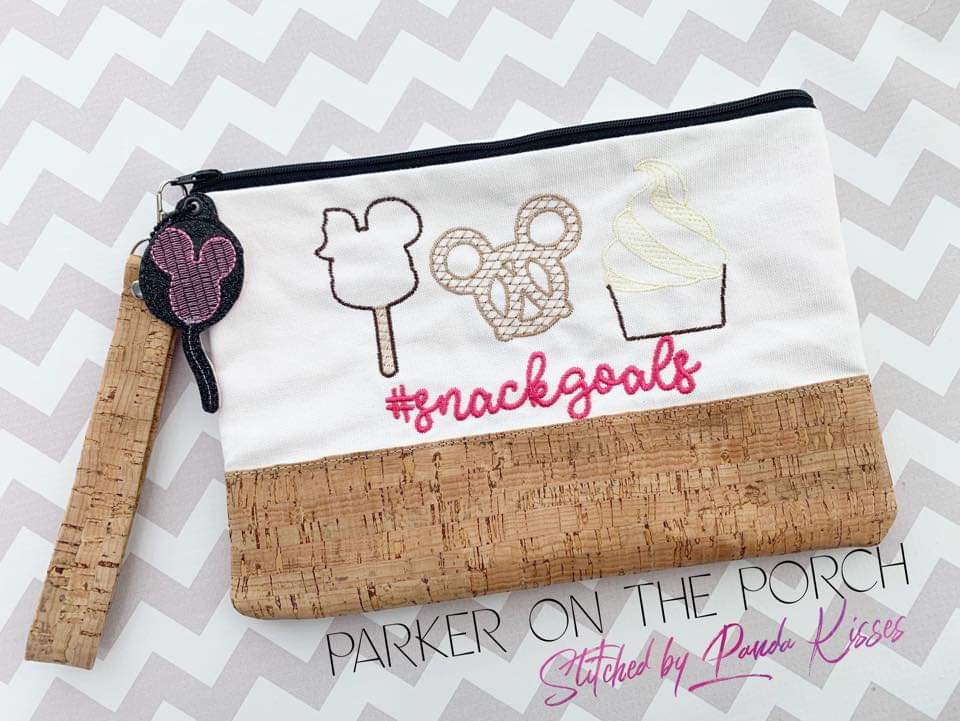 Digital Download - The Horizon Zipper Bag - in the hoop machine embroidery ITH pattern